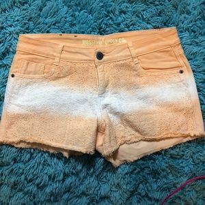 Orange ombré shorts